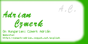 adrian czmerk business card