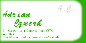 adrian czmerk business card